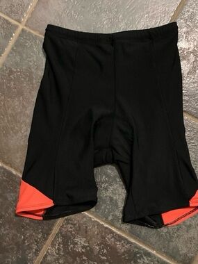 Nashbar Men's Black Cycling Shorts with Orange Accent Size L